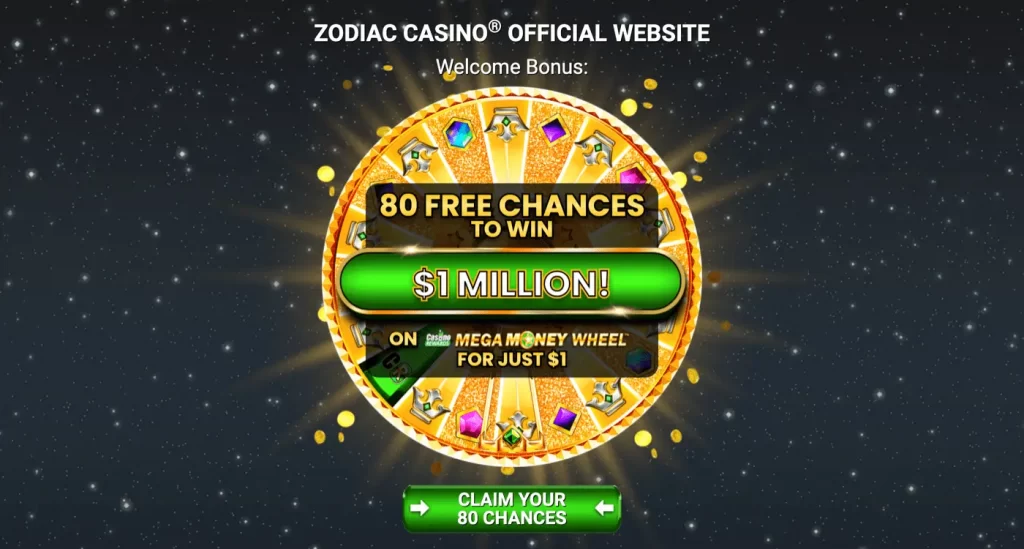 Zodiac casino welcome bonus